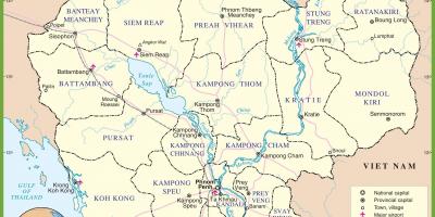 Carte du Cambodge politique
