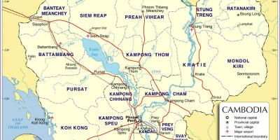 Carte du Cambodge route