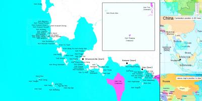 Carte du Cambodge îles