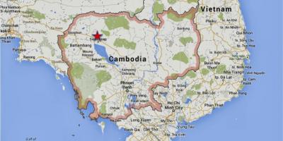 Carte de la ville de siem reap au Cambodge