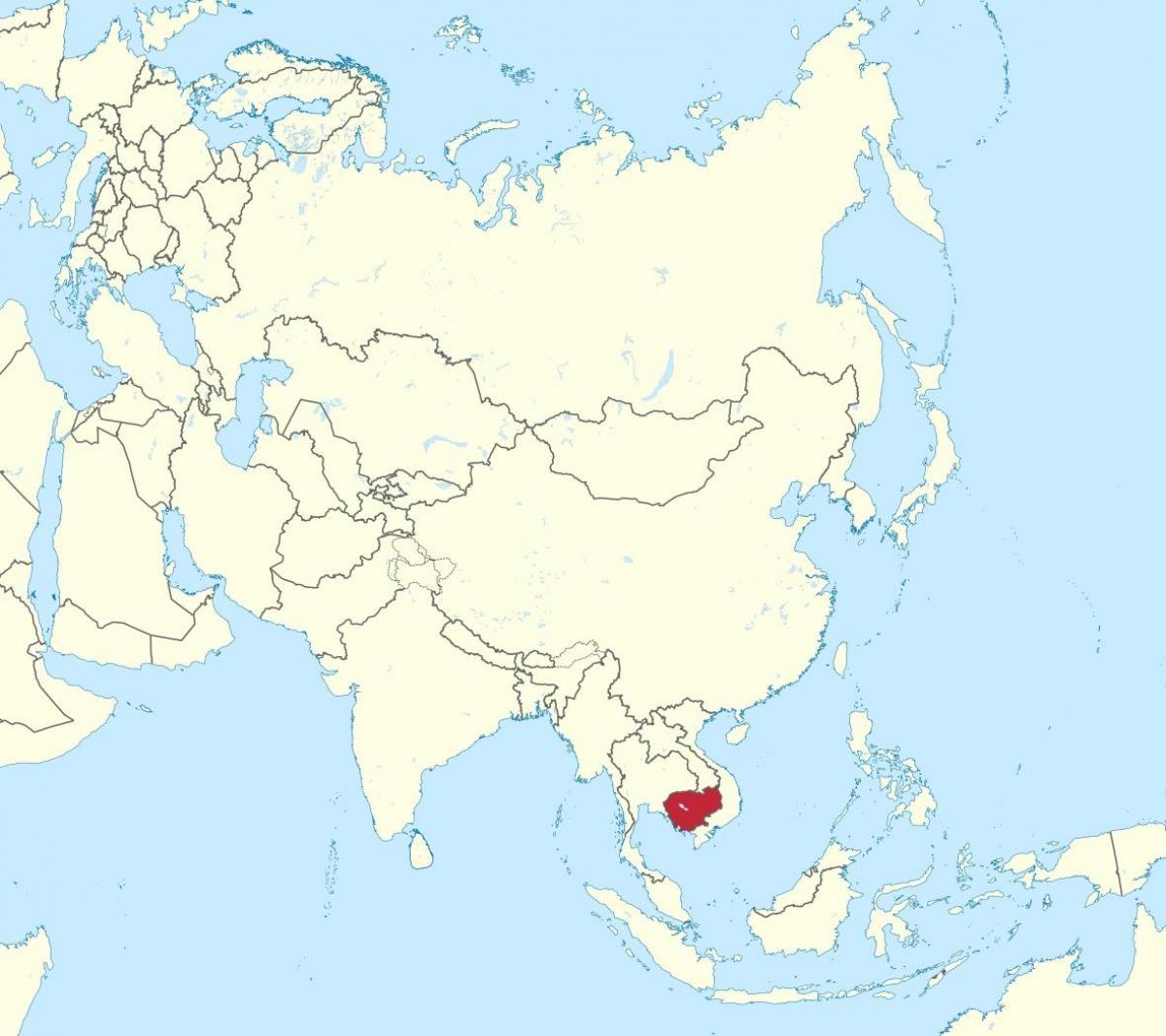 Carte du Cambodge en asie