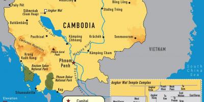 angkor cambodge carte Cambodge Kampuchea Carte Cartes Cambodia Cambodge Asie Du Sud Est Asie angkor cambodge carte